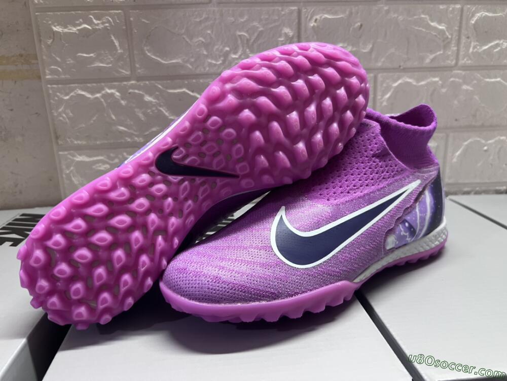 Nike Phantom GX Elite DF Link TF Artificial Turf Soccer Shoes - Purple/Black/White