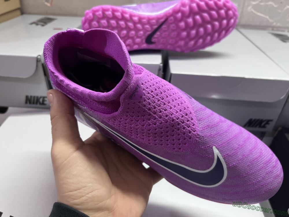 Nike Phantom GX Elite DF Link TF Artificial Turf Soccer Shoes - Purple/Black/White