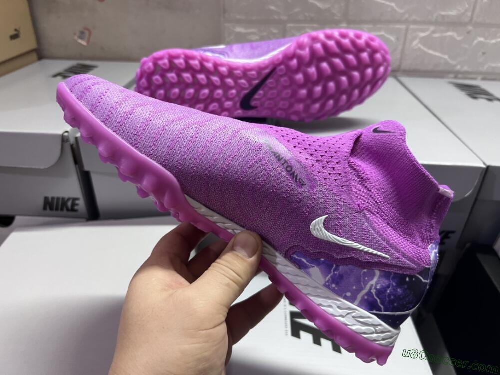 Nike Phantom GX Elite DF Link TF Artificial Turf Soccer Shoes - Purple/Black/White
