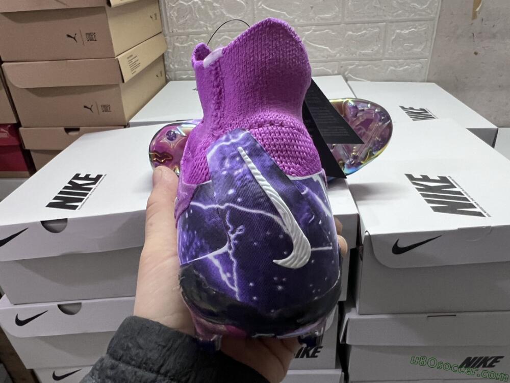 Nike Phantom GX DF Elite FG Firm Ground Soccer Cleats - Purple/Black/White/Gold