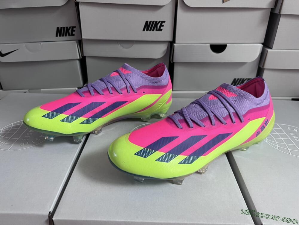 Adidas X Speedportal .1 2022 World Cup Boots FG Firm Ground Soccer Cleats - Pink/Purple/Blue/Green
