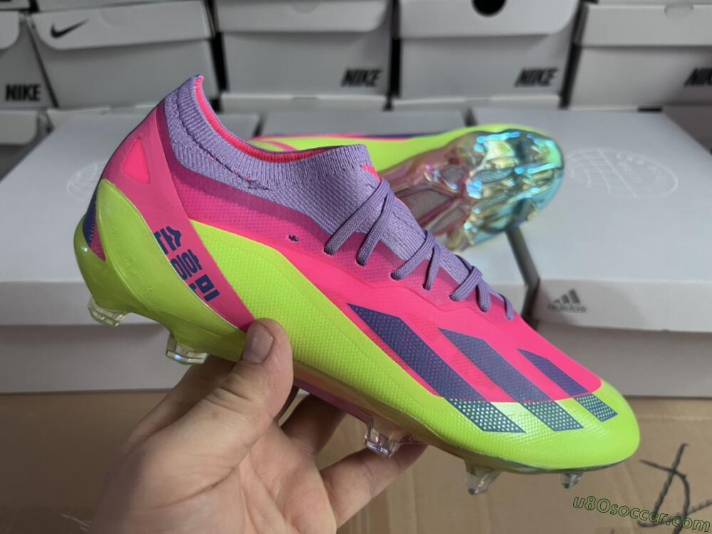 Adidas X Speedportal .1 2022 World Cup Boots FG Firm Ground Soccer Cleats - Pink/Purple/Blue/Green
