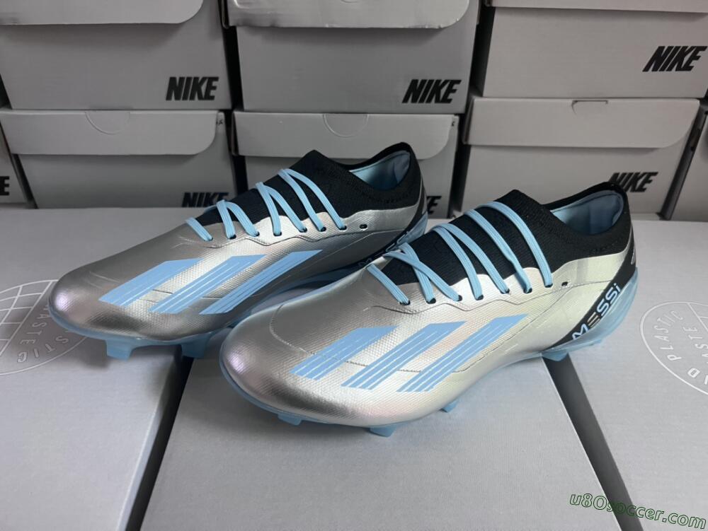 Adidas X Speedportal.1 FG Firm Ground Soccer Cleats - Grey/Blue/Black