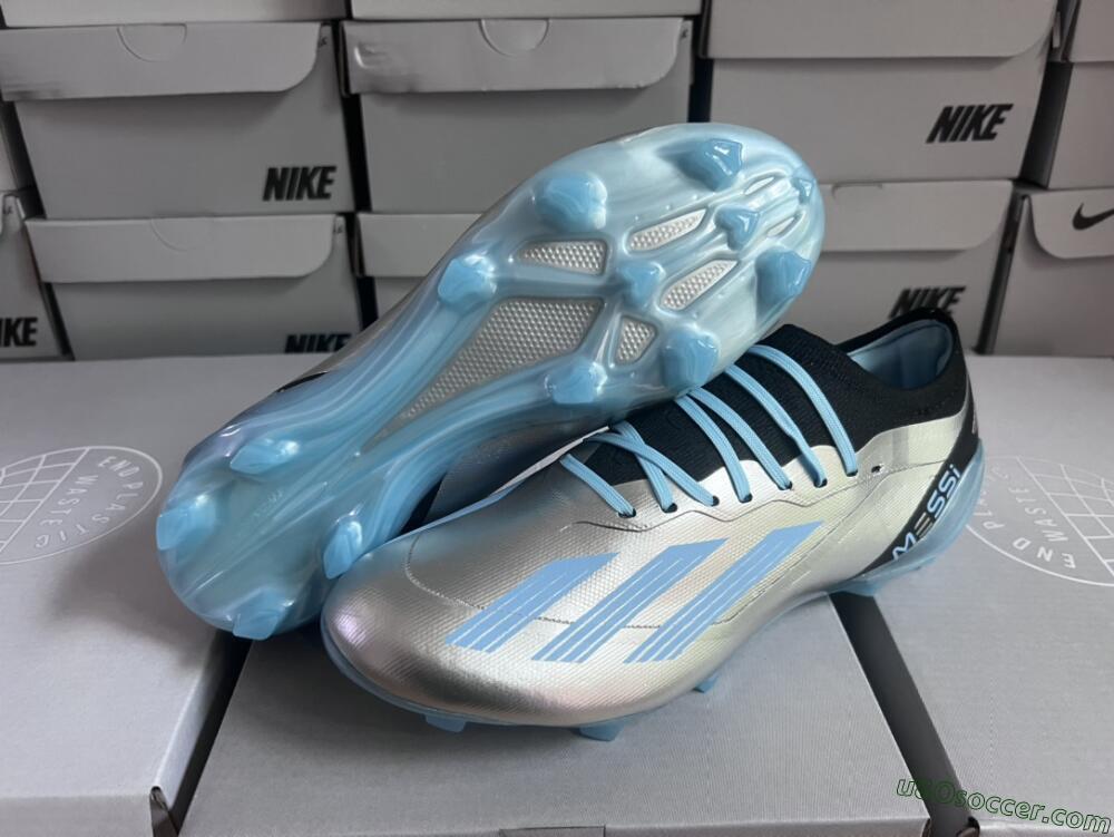 Adidas X Speedportal.1 FG Firm Ground Soccer Cleats - Grey/Blue/Black