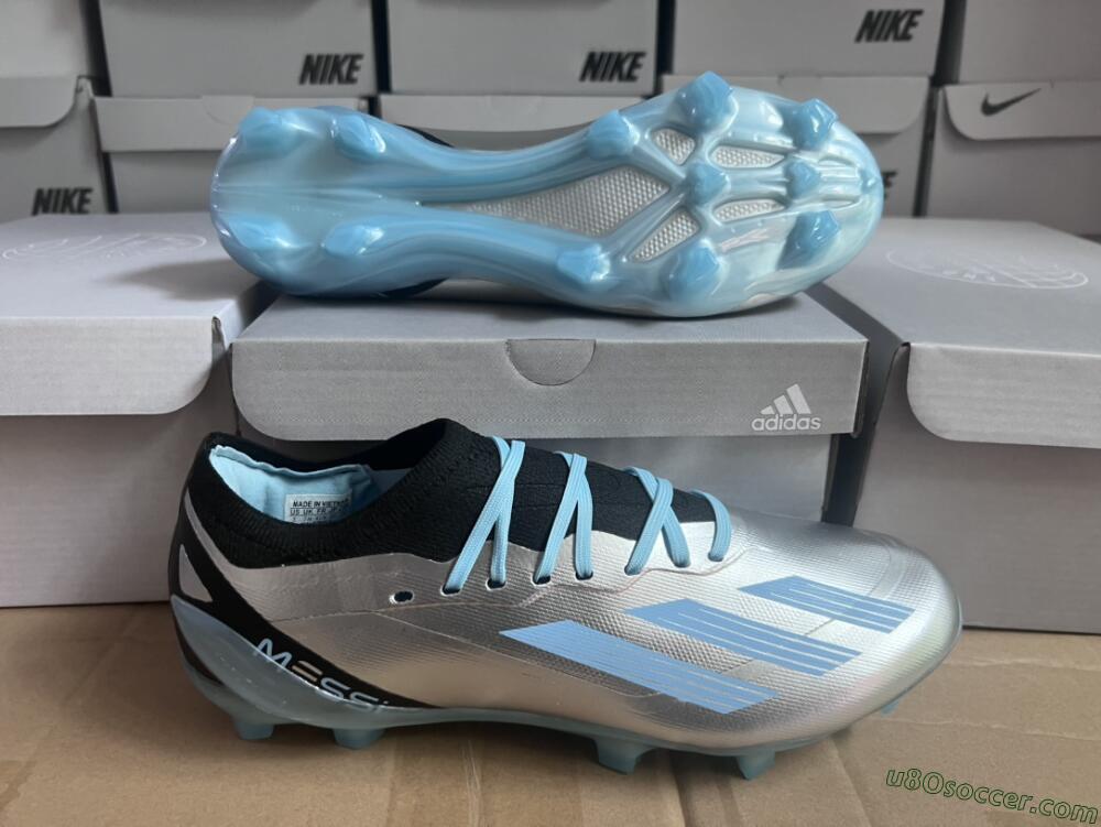 Adidas X Speedportal.1 FG Firm Ground Soccer Cleats - Grey/Blue/Black