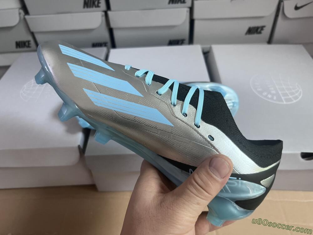 Adidas X Speedportal.1 FG Firm Ground Soccer Cleats - Grey/Blue/Black