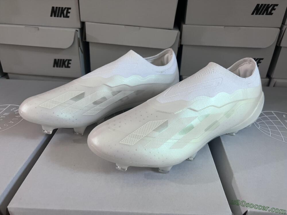 Adidas X Crazyfast+ LL FG Firm Ground Soccer Cleats - White/White/White