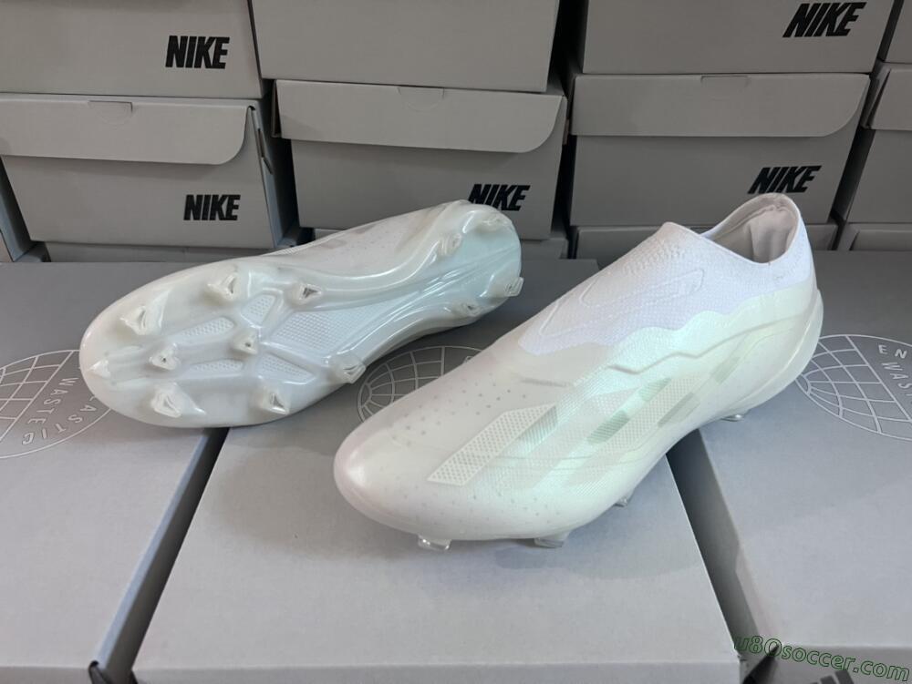 Adidas X Crazyfast+ LL FG Firm Ground Soccer Cleats - White/White/White