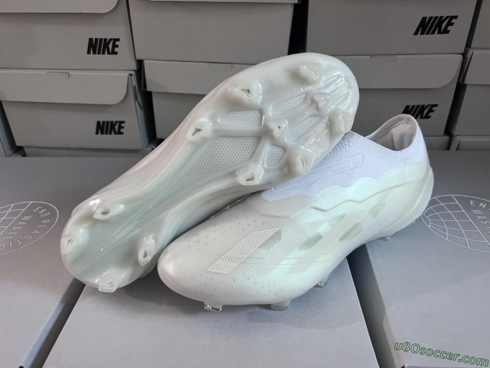 Adidas X Crazyfast+ LL FG Firm Ground Soccer Cleats - White/White/White