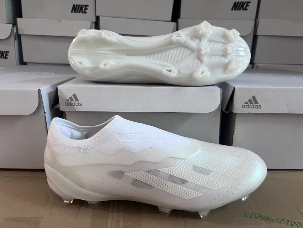 Adidas X Crazyfast+ LL FG Firm Ground Soccer Cleats - White/White/White