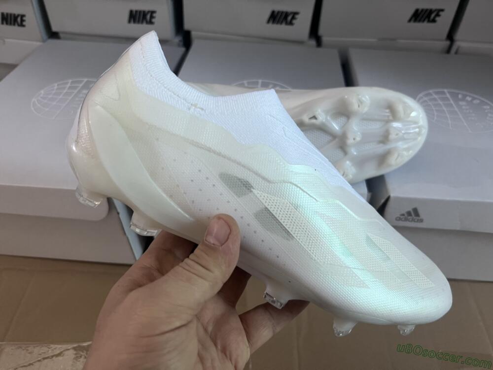Adidas X Crazyfast+ LL FG Firm Ground Soccer Cleats - White/White/White