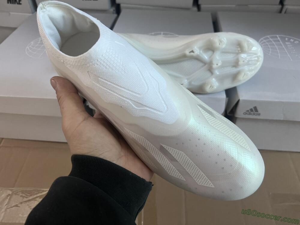 Adidas X Crazyfast+ LL FG Firm Ground Soccer Cleats - White/White/White