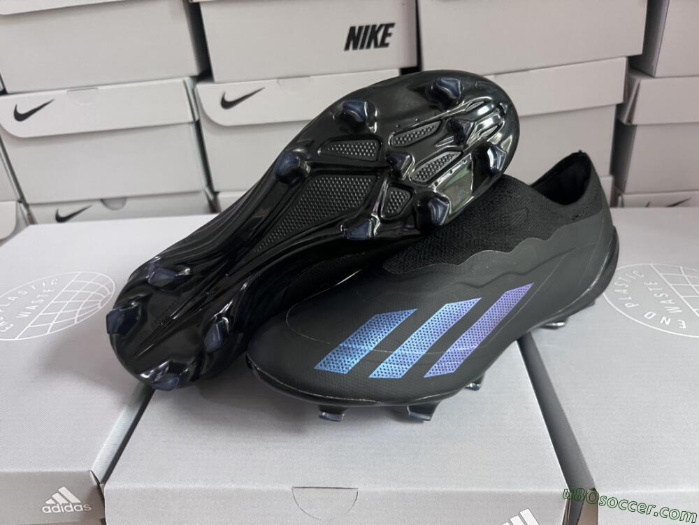 Adidas X Crazyfast.1 FG Firm Ground Soccer Cleats - Black/Blue