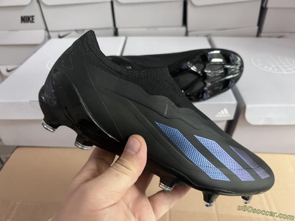 FG Firm Ground Soccer Cleats - Black & Blue Colorway | Adidas X