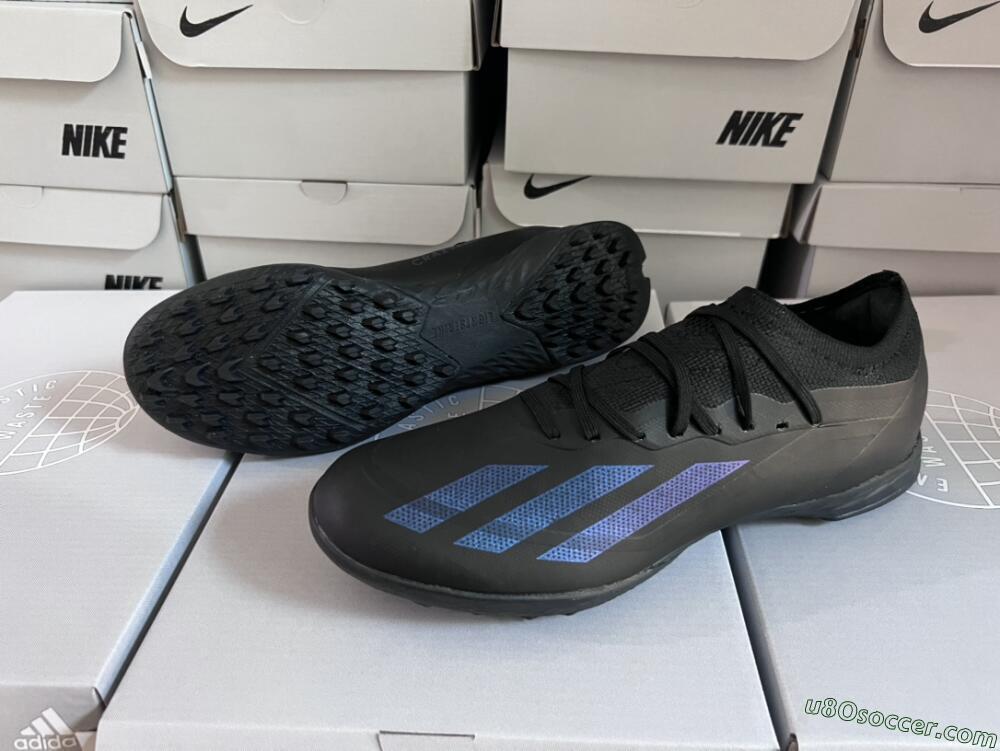 Adidas X Crazyfast.1 TF Artificial Turf Soccer Shoes - Black/Blue