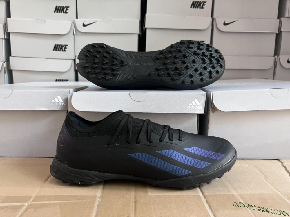 Adidas X Crazyfast.1 TF Artificial Turf Soccer Shoes - Black/Blue