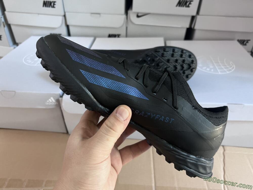 Adidas X Crazyfast.1 TF Artificial Turf Soccer Shoes - Black/Blue