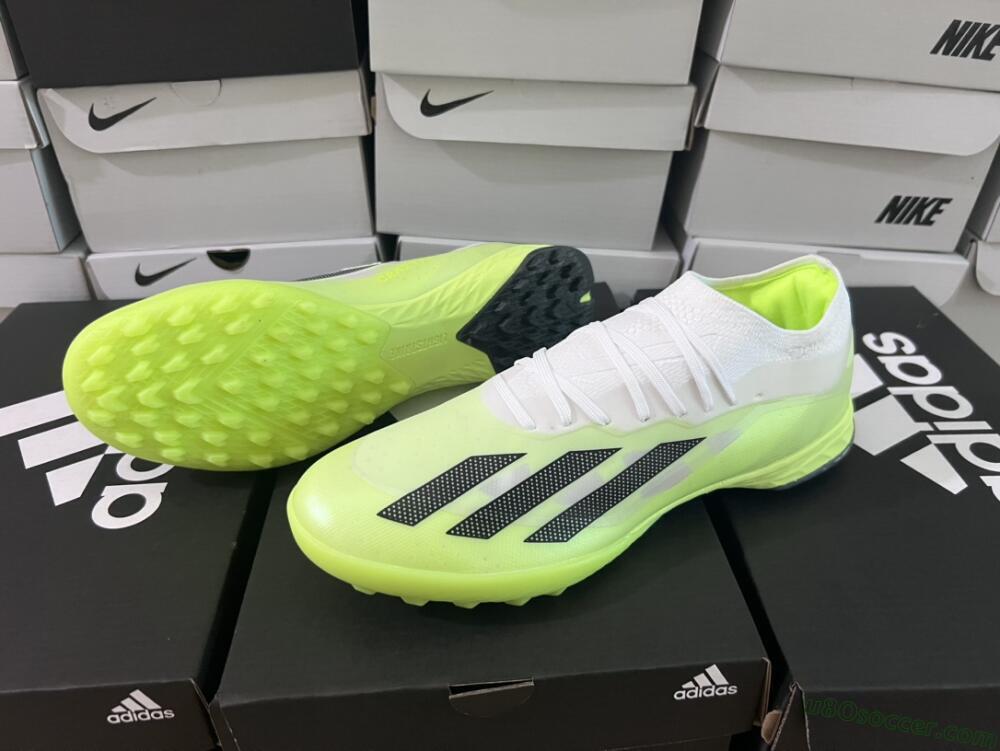 Adidas X Crazyfast.1 TF Artificial Turf Soccer Shoes - Green/White/Black