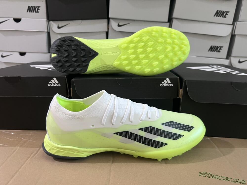 Adidas X Crazyfast.1 TF Artificial Turf Soccer Shoes - Green/White/Black