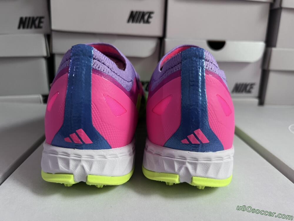 Adidas X Crazyfast.1 TF Artificial Turf Soccer Shoes - Pink/Purple/Blue/Green