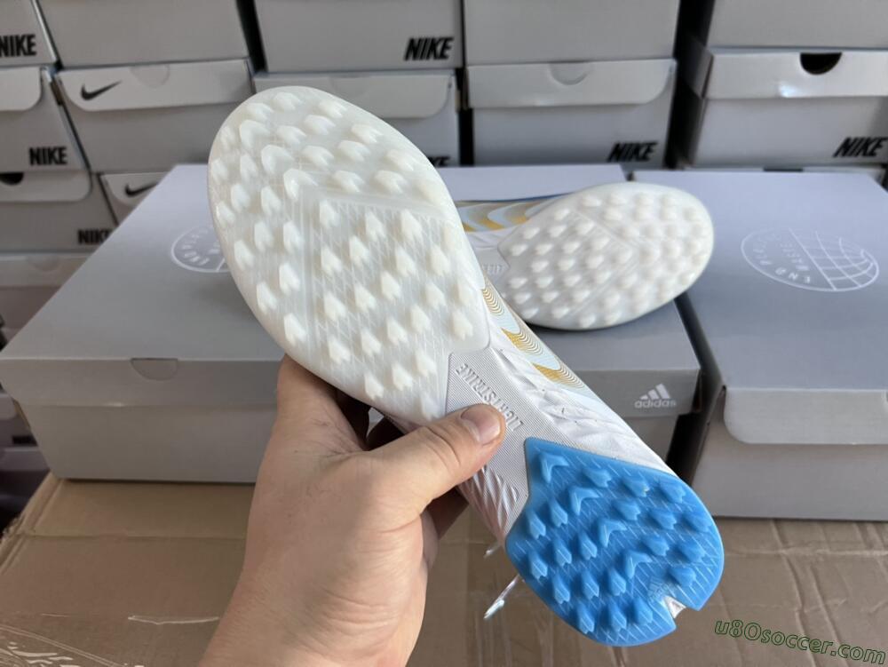 Adidas X Crazyfast.1 TF Artificial Turf Soccer Shoes - White/Blue/Gold