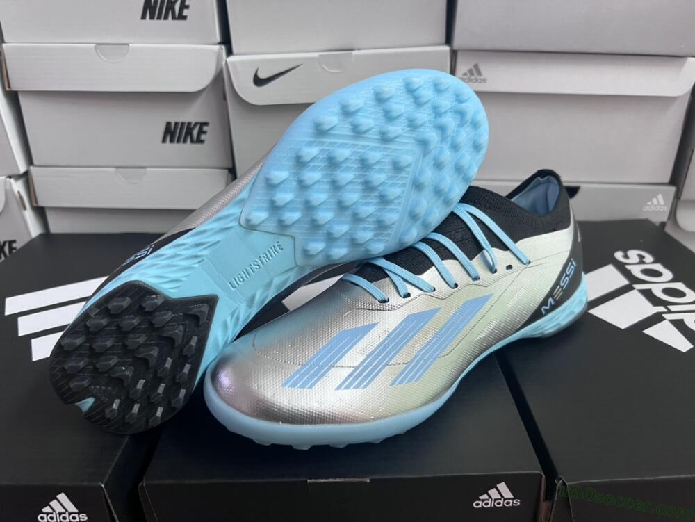 Adidas X Crazyfast.1 TF Artificial Turf Soccer Shoes - Blue/Silver/Black