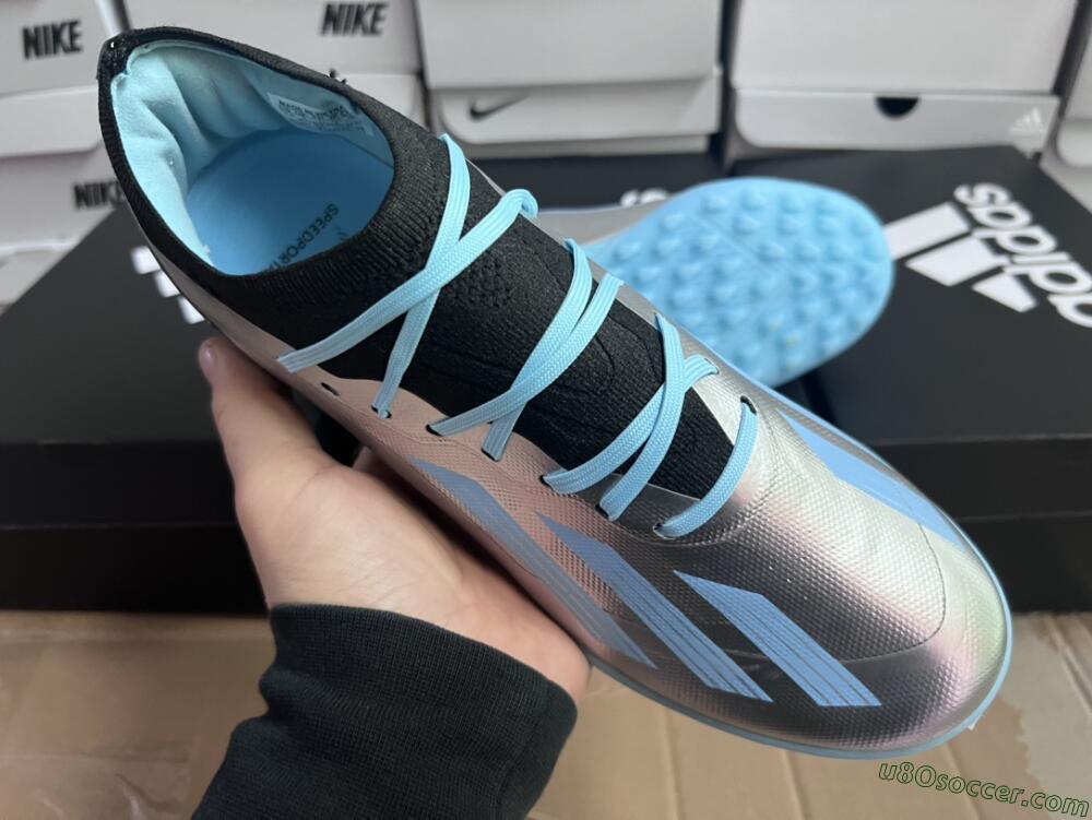 Adidas X Crazyfast.1 TF Artificial Turf Soccer Shoes - Blue/Silver/Black