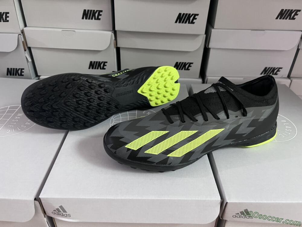 Adidas X Crazyfast.1 TF Artificial Turf Soccer Shoes - Black/Yellow