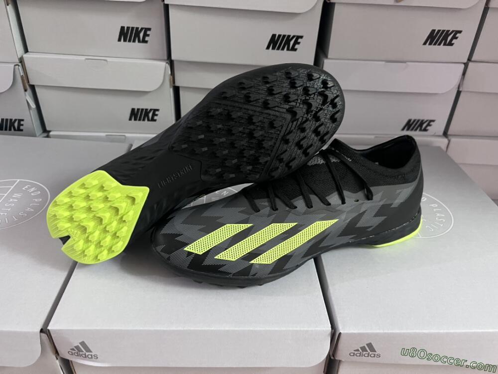 Adidas X Crazyfast.1 TF Artificial Turf Soccer Shoes - Black/Yellow