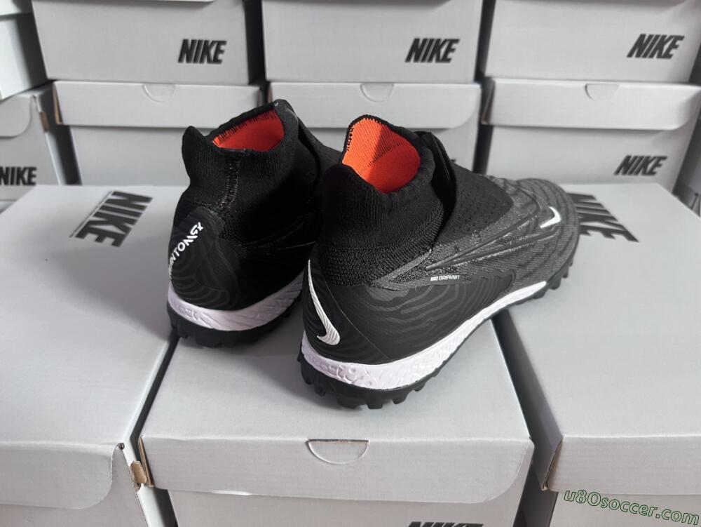 Nike Phantom GX Elite DF Black Pack TF Artificial Turf Soccer Shoes - Black/White/Orange