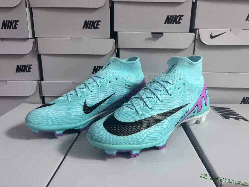 Nike Air Zoom Mercurial Superfly 9 Elite FG Firm Ground Soccer Cleats - Blue/Black/Purple