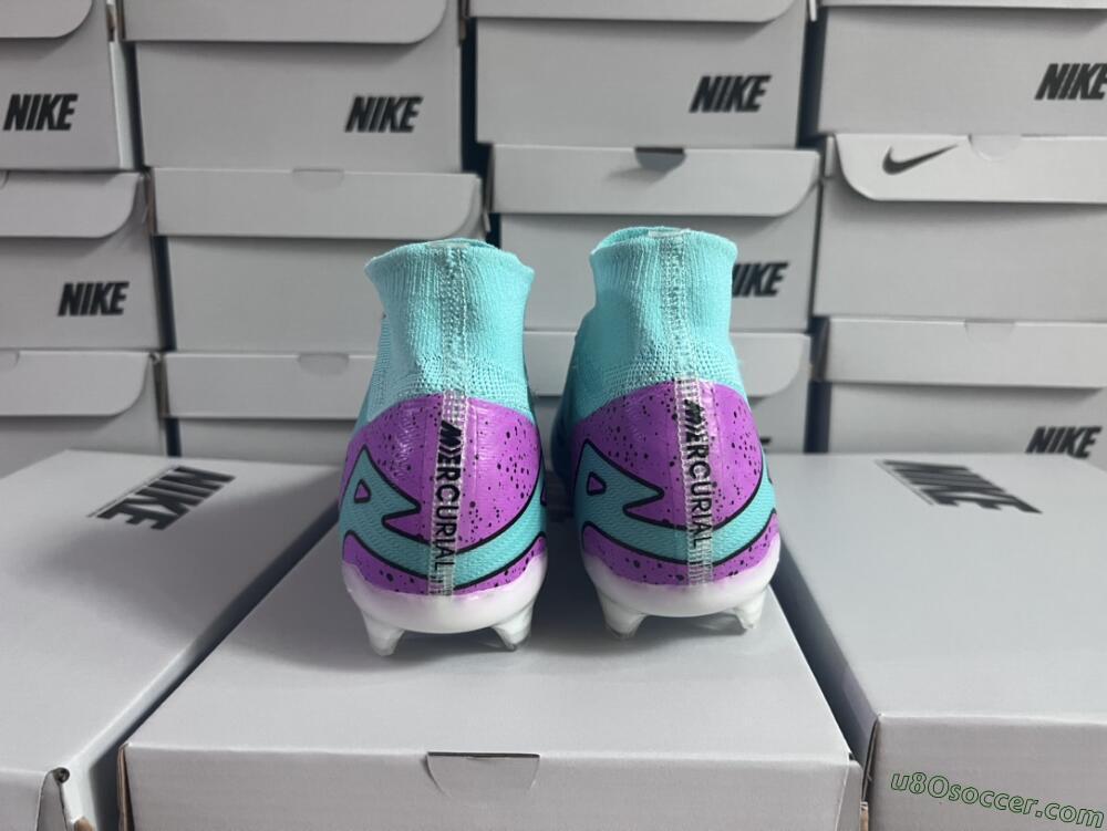 Nike Air Zoom Mercurial Superfly 9 Elite FG Firm Ground Soccer Cleats - Blue/Black/Purple