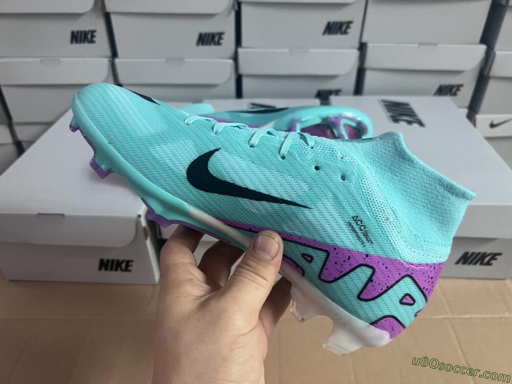 Nike Air Zoom Mercurial Superfly 9 Elite FG Firm Ground Soccer Cleats - Blue/Black/Purple