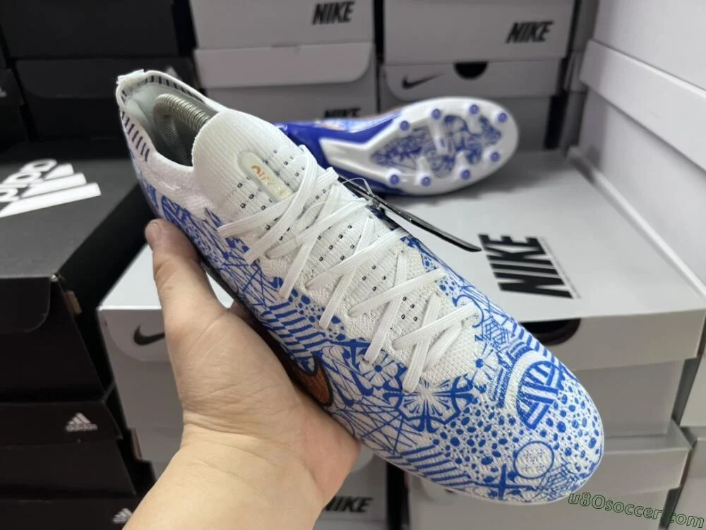 Nike Mercurial15 AGホワイト/ブルー AG Soccer Cleats - White, Blue & Pink Nike Air Zoom