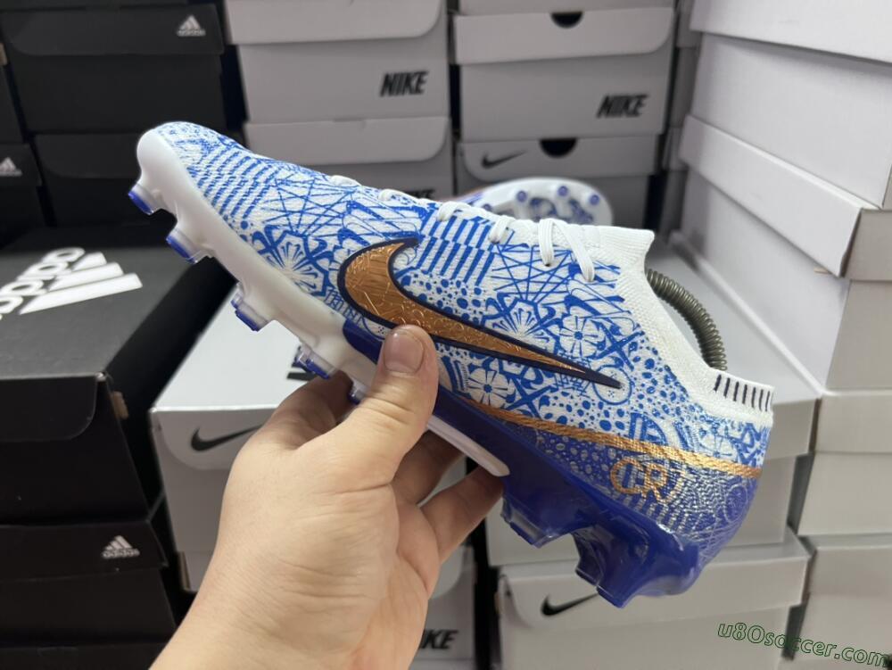 Nike Air Zoom Mercurial Vapor 15 Elite AG Artificial Grass Soccer Cleats - Blue/White