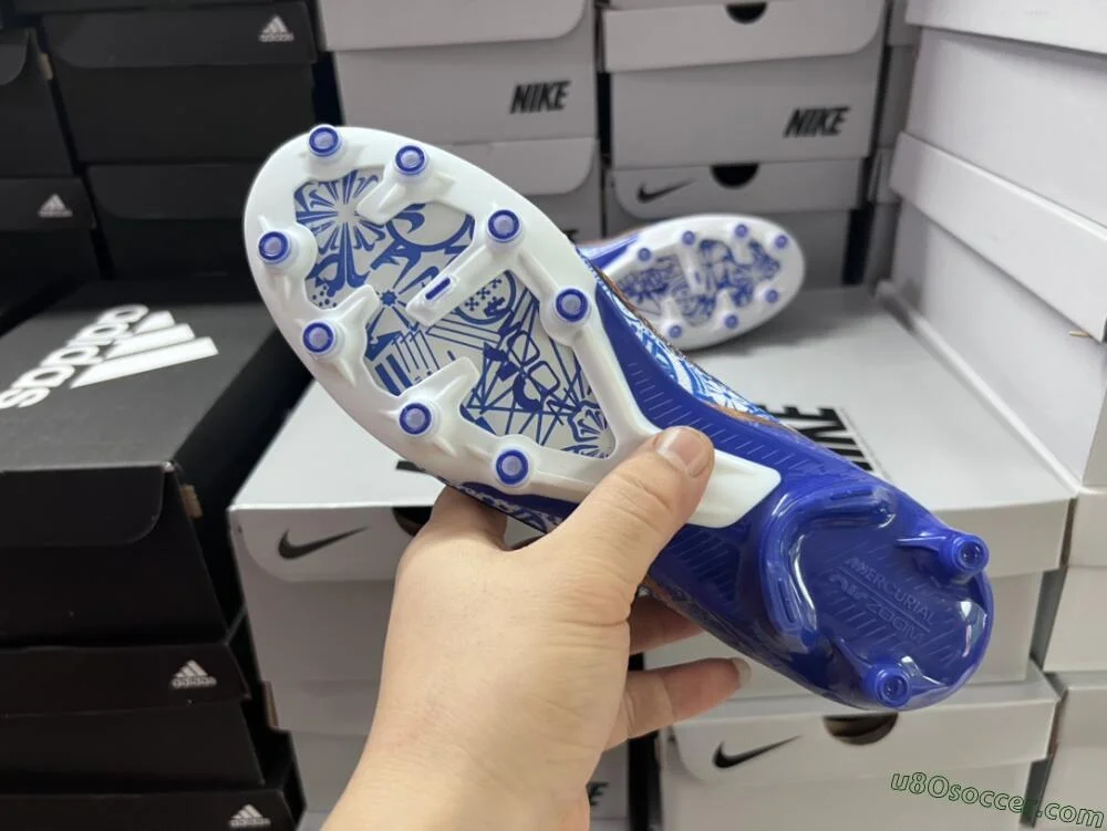 Nike Mercurial15 AGホワイト/ブルー AG Soccer Cleats in Blue and White | Elite Nike Air Zoom