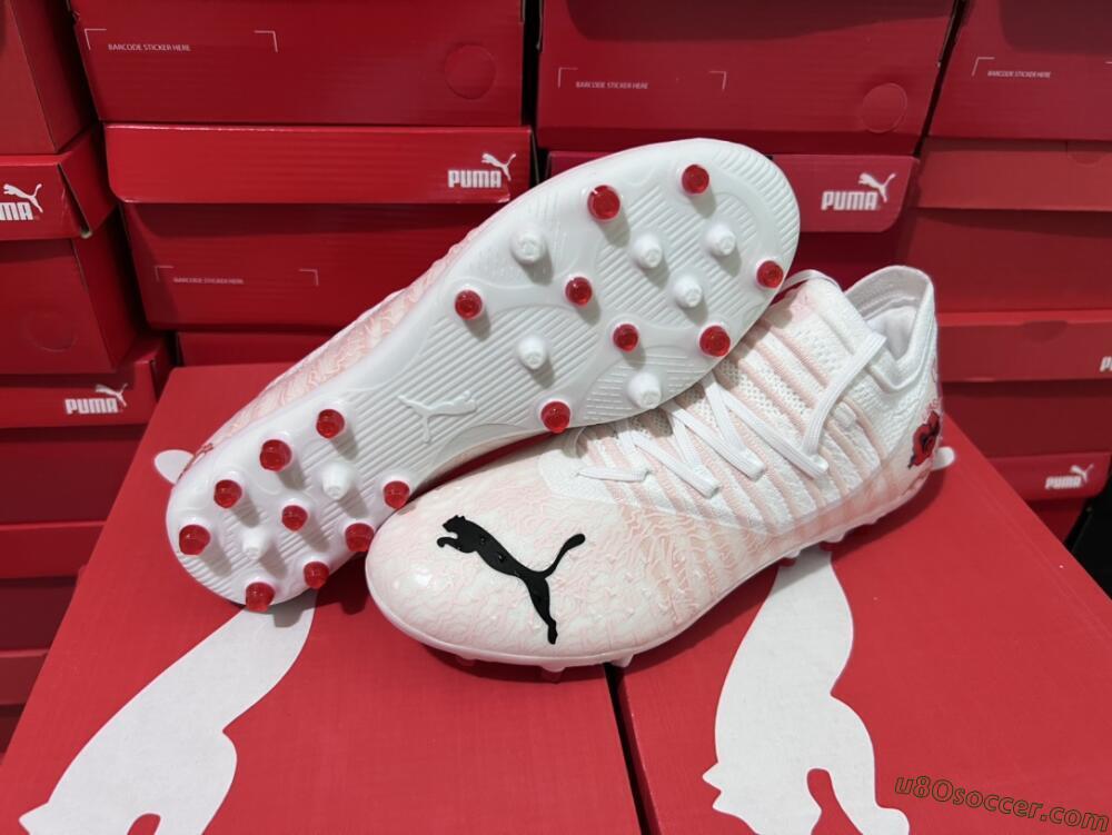 Puma Future Z 1.4 Liberty MG Multi Ground Soccer Cleats - White/Red/Black