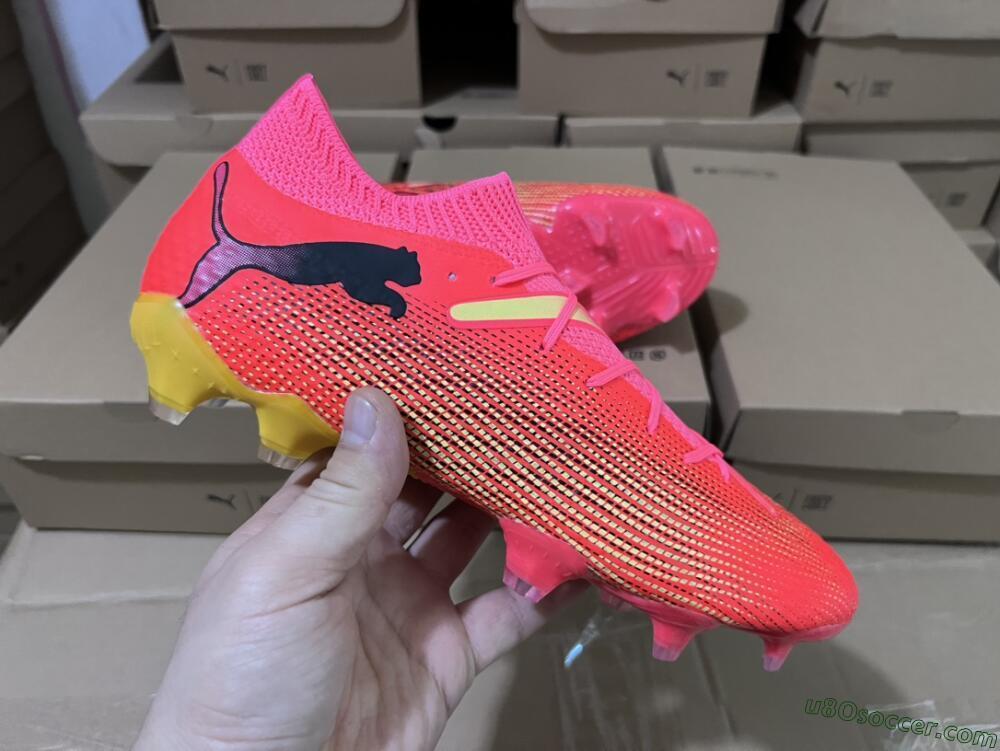 Puma Future Ultimate 2024 FG Firm Ground Soccer Cleats - Red/Orange/Yellow