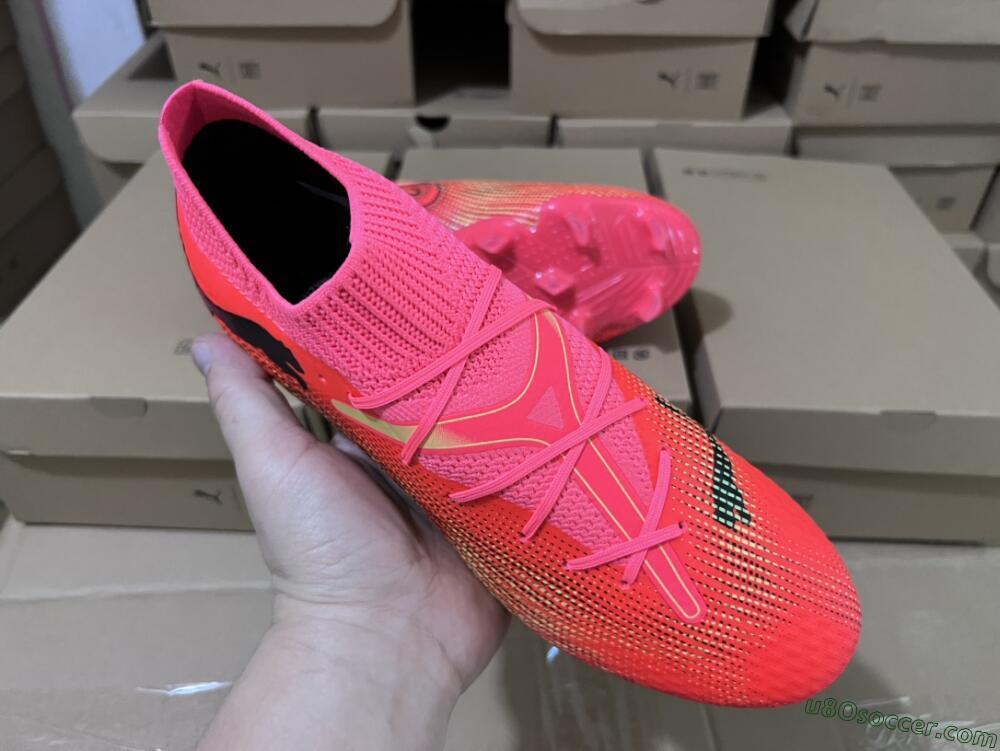 Puma Future Ultimate 2024 FG Firm Ground Soccer Cleats - Red/Orange/Yellow