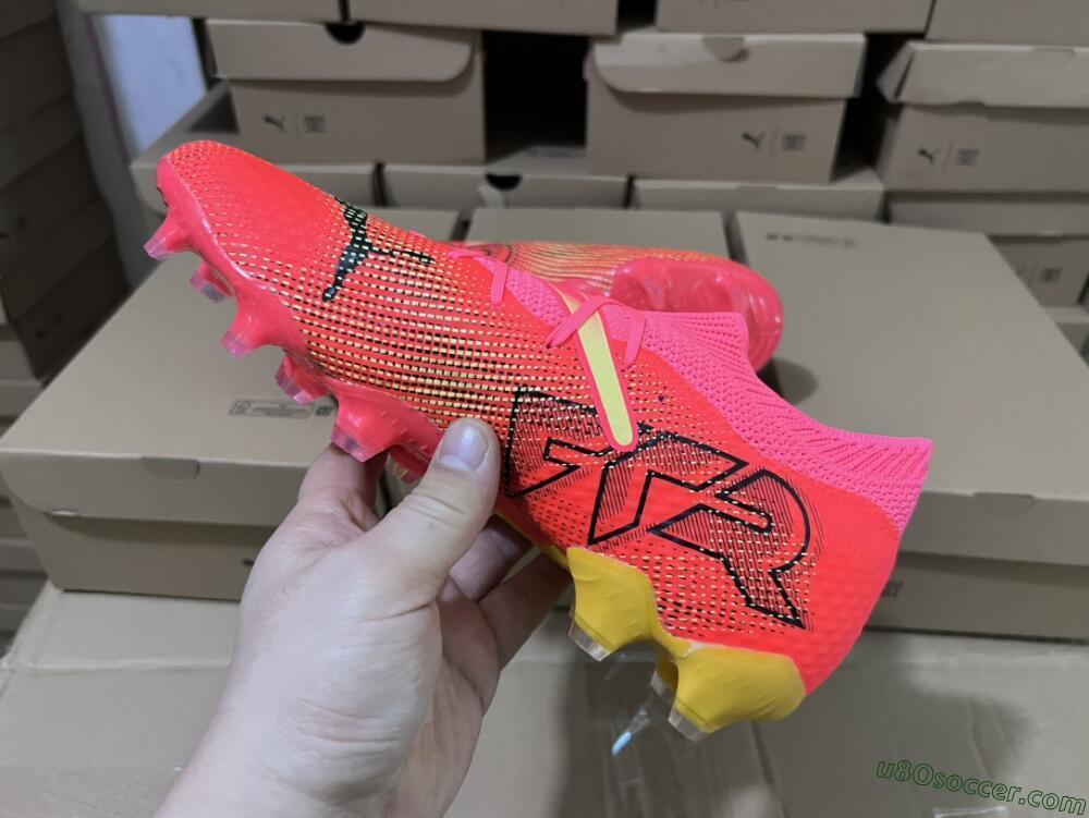 Puma Future Ultimate 2024 FG Firm Ground Soccer Cleats - Red/Orange/Yellow