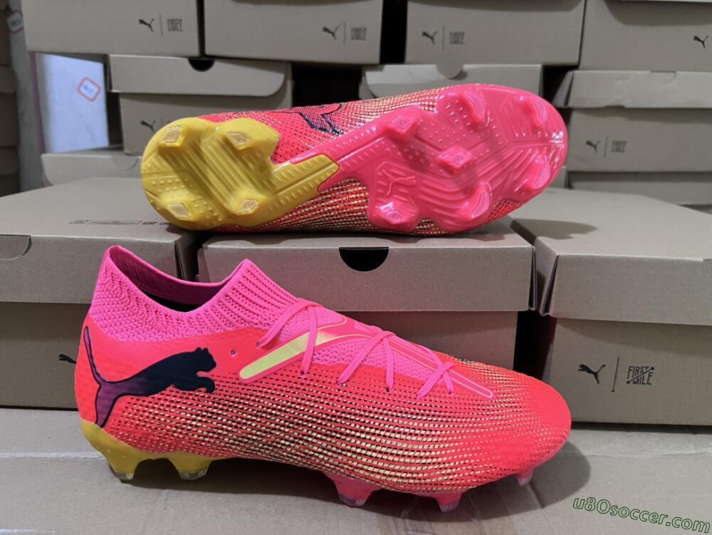Puma Future Ultimate 2024 FG Firm Ground Soccer Cleats - Red/Orange/Yellow