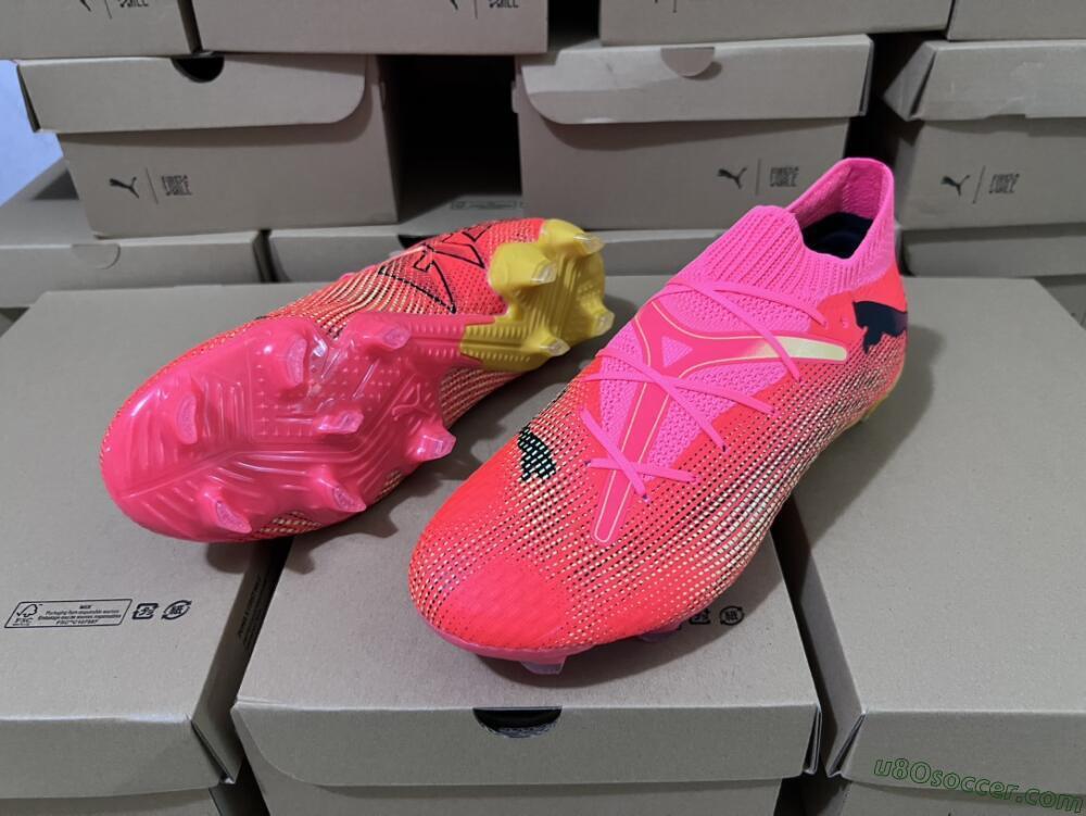 Puma Future Ultimate 2024 FG Firm Ground Soccer Cleats - Red/Orange/Yellow