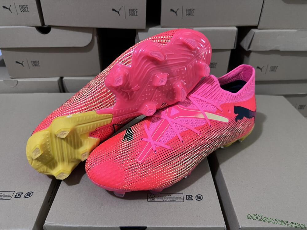 Puma Future Ultimate 2024 FG Firm Ground Soccer Cleats - Red/Orange/Yellow