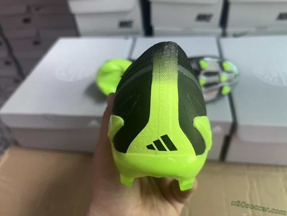 Adidas X Crazyfast+ FG Firm Ground Soccer Cleats - Grey/Black/Green