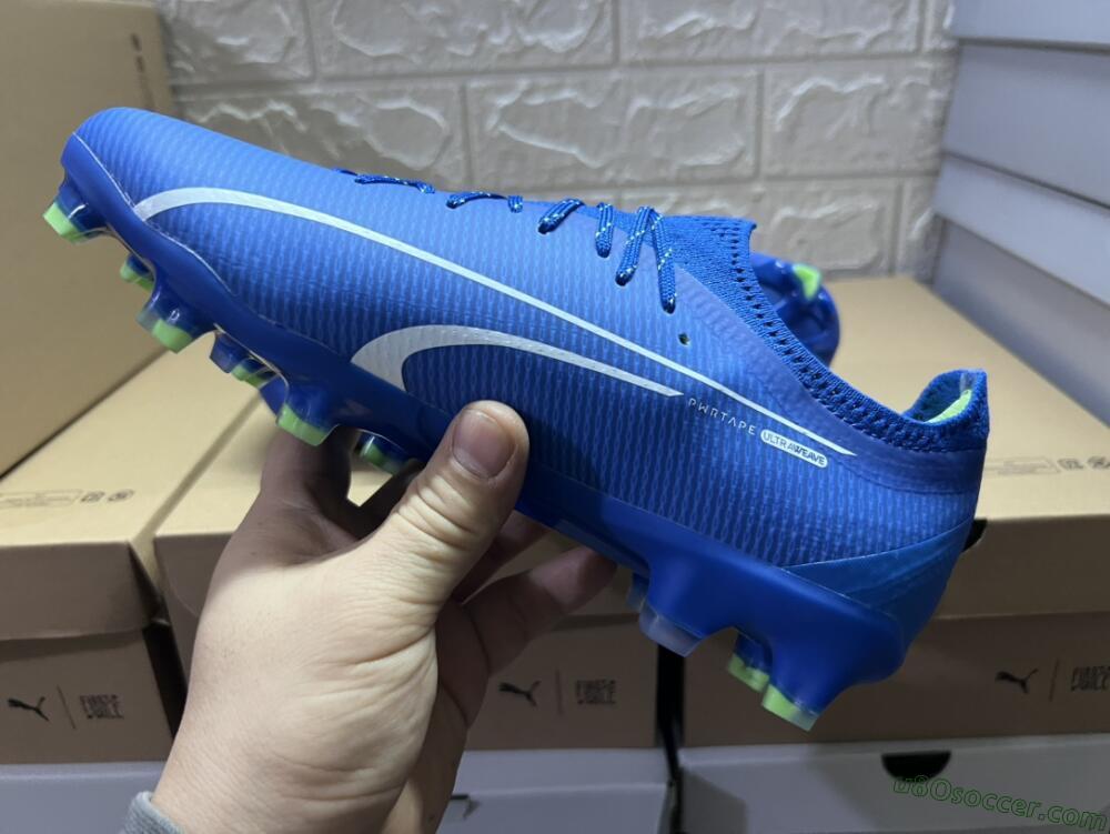 Puma Ultra Ultimate FG Firm Ground Soccer Cleats - Blue/White/Yellow