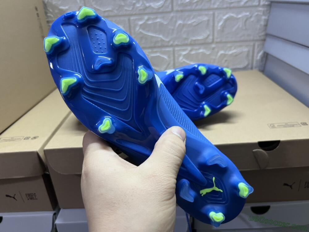 Puma Ultra Ultimate FG Firm Ground Soccer Cleats - Blue/White/Yellow