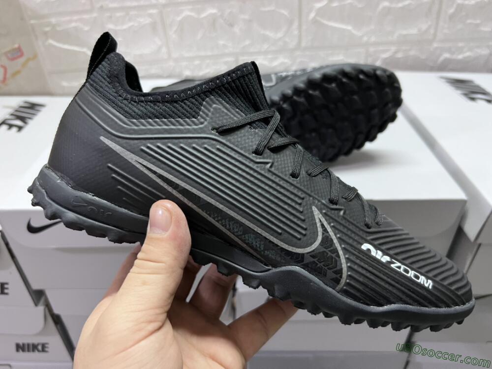 Nike Air Zoom Mercurial Vapor 15 Pro TF Artificial Turf Soccer Shoes - Black/White/Yellow
