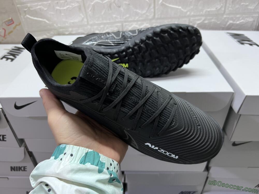 Nike Air Zoom Mercurial Vapor 15 Pro TF Artificial Turf Soccer Shoes - Black/White/Yellow