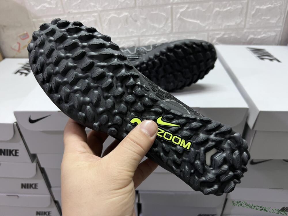 Nike Air Zoom Mercurial Vapor 15 Pro TF Artificial Turf Soccer Shoes - Black/White/Yellow