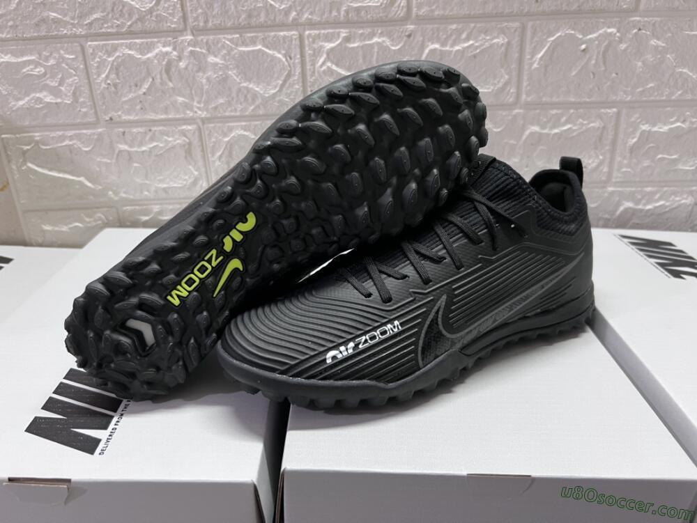 Nike Air Zoom Mercurial Vapor 15 Pro TF Artificial Turf Soccer Shoes - Black/White/Yellow